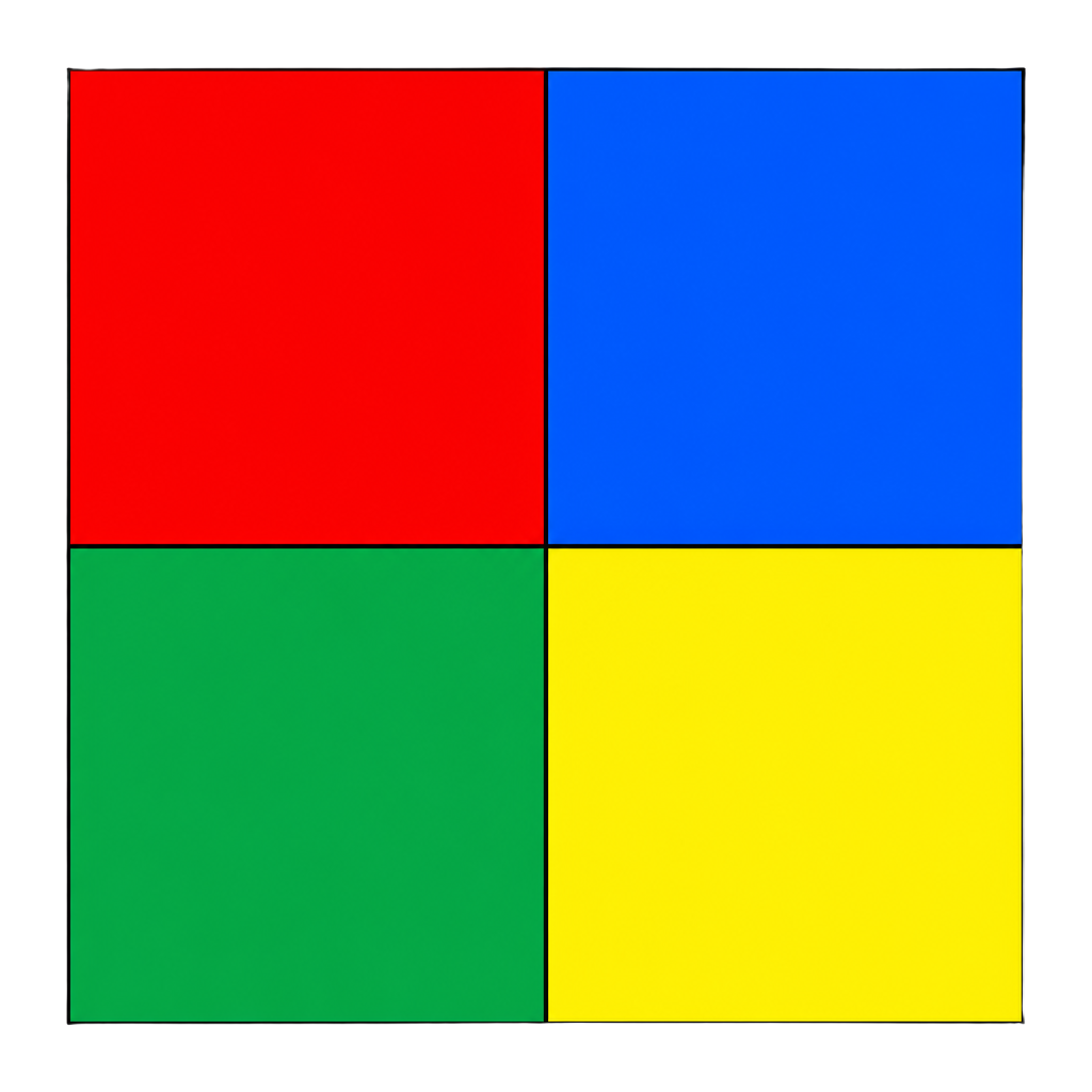 Flat square political compass crossed out